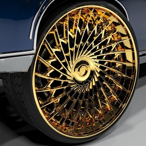 Rines Forjados de 2 Piezas Forgex 5x127 5x120.65 de 20 22 24 26 Pulgadas, Estilo Radiant Sunburst Mesh para Chevy Impala Caprice Victoria - Product Image 1
