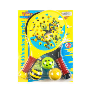Ensemble de raquettes de tennis de plage pour enfants en gros, léger et sûr, <span class=keywords><strong>jeu</strong></span> de <span class=keywords><strong>padel</strong></span> d'extérieur avec 4 balles pour les sports en famille et au parc - Product Image 5