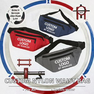 Custom Logo Waterproof Polyester Belt Waist Bag Light Weight Leisure <b>Backpack</b> Zipper Pockets Oxford Unisex Sling Bag - Product Image 2