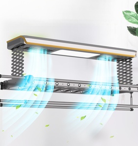 Disinfection and drying remote control lifting intelligent home double bracket horizontal bar electric drying rack - Product Image 1
