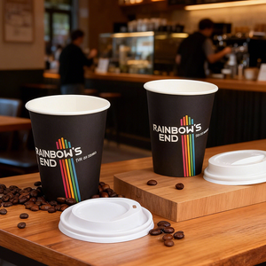 Gobelet en papier kraft blanc à paroi simple, personnalisable avec logo, couleur au choix, portable, recyclable, imperméable, en bambou, pour vente en gros et à emporter - Product Image 2