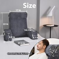 Coussin de lecture personnalisable en mousse à mémoire de forme en forme de Y, réglable, avec accoudoirs, appui-tête et base creuse, pour lit, canapé et sol