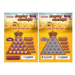 Cartes de loterie à gratter en gros, conception gratuite, impression personnalisée de haute qualité sur papier et carton - Product Image 3
