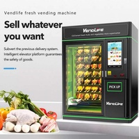 Distributeur automatique de gâteaux à bandes transporteuses entièrement automatique Machines distributrices d'aliments surgelés et de boissons avec écran tactile de 32 pouces avec ascenseur