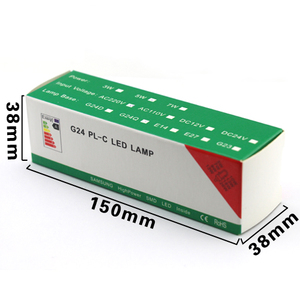 Phong cách mỏng cắm ánh sáng E27 G24 G23 7W Ngô dẫn đèn gx24 sockel nhôm + PC AC 100-265V - Product Image 6