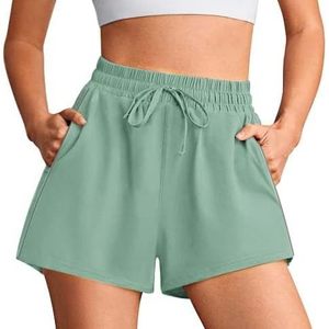 Short de course pour femme FOXA, séchage rapide, élastique, taille haute, avec poches zippées, vêtements de sport - Product Image 1