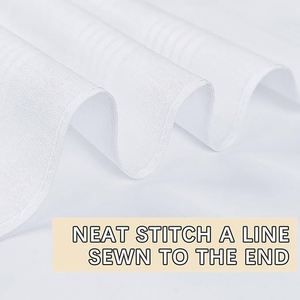 Mouchoirs blancs personnalisés pour hommes, logo, 100% coton, mouchoirs doux en coton pour hommes, 16x16, mouchoirs pour hommes en gros - Product Image 4