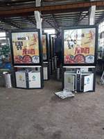 Fabricación de precio más bajo al aire libre con energía Solar parada de autobús refugio carretera cartelera LED caja de luz sistema de desplazamiento de publicidad