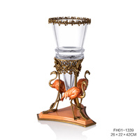 Ornement en cristal de laiton unique en céramique jetable pour la maison et l'hôtel pour les bonbons fruits/boîte à bonbons/plat décoratif pour le salon