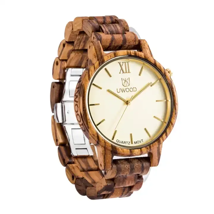 UWOOD UW1002 남자 여자 석영 시계 나무 시계 손목 시계에서 나무 고급 캐주얼 레이디 손목 시계
