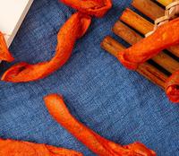 Chinese Preserved Candied Dried Sweet Red mango Peels Wholesale Candied Red mango Strips Snack Food Dried mango Fruit