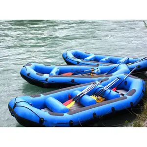 430cm Fischerfloß-Drift boot mit Luft deck boden, aufblasbarer Angel motor Rettungs floß PVC River Sport Rafting Schwimm boot