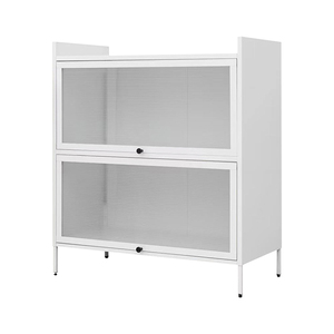 Kitchen <b>Dust</b> Proof Flip Door Storage Cabinet Knock-down Structure Environmental <b>Powder</b> Coating for Fruits Vegetables Steel Rack - Product Image 2