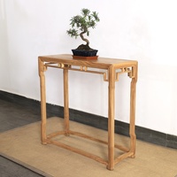 Nouvelle table console d'entrée en bois d'orme massif de style chinois antique, design simple et étroit