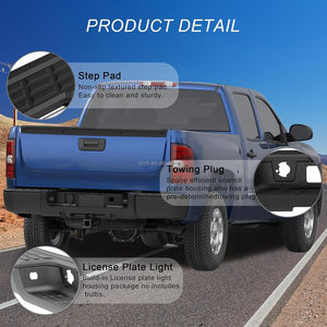 2014-2018 per Chevrolet Chevy Silverado per GMC Sierra 1500 Pickup paraurti posteriore in acciaio paraurti completi senza sensore di parcheggio Hol - Product Image 3