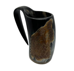 Tasse en corne polie noire naturelle pour vin de bière en corne pour Viking boire une tasse en corne de buffle fournie par l'Inde - Product Image 3