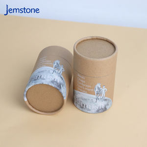 Emballage personnalisé en carton kraft recyclable pour chocolat, thé, poudre protéinée, tube en papier de qualité alimentaire - Product Image 3