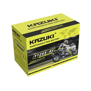 KAZUKI Cina Pabrik Teknologi Jepang Sepeda Motor Asam Timbal Baterai Motor 12N14-BS 12V14AH Gel Baterai Sepeda Motor