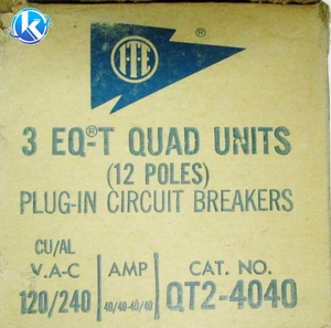 Disjoncteur quadruple ORIGINAL SUPPLY ITE QT2 4040 EQ T 40 AMP 120/240 V LOC # S101 - Product Image 1