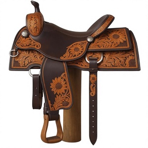 Selle de course occidentale en cuir durable BS International, quincaillerie SUS304, arceau en bois, cuir véritable, selle anglaise de qualité supérieure - Product Image 2