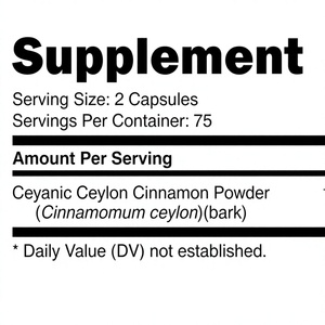 OEM/ODM Pure Natural Cinnamon Capsules, <b>Herbal</b> <b>Supplement</b>, Supports Sugar 60 Capsules Cinnamon <b>Supplements</b> for Women & Men - Product Image 2