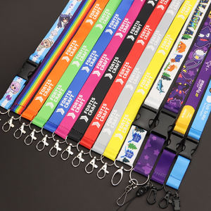 <span class=keywords><strong>2025</strong></span> Custom Touw Koord Nekriem Blank Polyester Effen Dubbele Clip Zwart Elastisch Rond Geweven Lanyard Met Veiligheidsclips Haak - Product Image 2