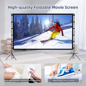Vamvo 120 'Di Động Trong Nhà/Ngoài Trời Movie Màn Hình Có Thể Gập Lại <span class=keywords><strong>10</strong></span> Chân Đứng 3D 16:9 Màn Hình Máy Chiếu Cho Rạp Hát Tại Nhà Sự Kiện Ngoài Trời - Product Image 4