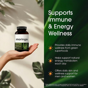 Capsules de Moringa Biologique 800mg - Riches en Antioxydants et Vitamines - Soutien Immunitaire Naturel - 60 Comprimés - Complément Alimentaire - Product Image 2