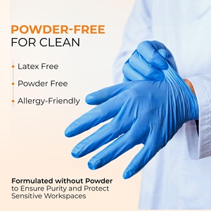 100pcs Nitrile Disposable <b>Gloves</b> Industrial Nitrile <b>Gloves</b> Powder Free Blue Black Nitrile Disposable <b>Gloves</b> - Product Image 4