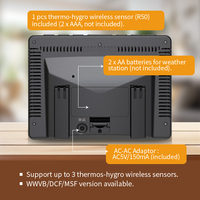 Modern Digital Desk Weather Forecast Station Clock Temperature Instrument Wireless Sensor ABS+LCD Material ODM Customization