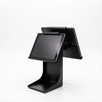 Support de tablette POS AWSTOUCH 10,1 pouces noir, support inclinable en métal réglable, espace pour imprimante, pour comptoir de caisse de vente au détail