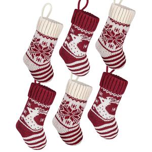 Mini Calze Natalizie Lavorate a Maglia da 9 Pollici con Renne e Fiocchi di Neve, Ornamenti Appesi, Decorazioni Festive, Piccole Sacchetti Regalo di <span class=keywords><strong>Natale</strong></span> all'Ingrosso - Product Image 5