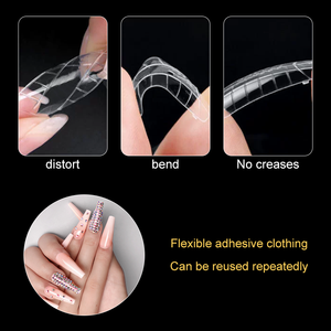 240 <span class=keywords><strong>faux</strong></span> ongles transparents en forme de cercueil, couvrance totale, en acrylique, ajustement naturel, extension rapide, fournitures de manucure pour salon - Product Image 4