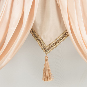 Voilage ondulé pour fenêtre, draperie décorative, rideaux de luxe pour salon avec cantonnière pour <span class=keywords><strong>baie</strong></span> vitrée - Product Image 4