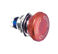 Interrupteur d'arrêt d'urgence 22 mm, étanche IP65, bouton-poussoir champignon à verrouillage 1NO1NC 2NO2NC, déverrouillage par torsion, interrupteur d'arrêt d'urgence rouge 5A 250V en acier inoxydable