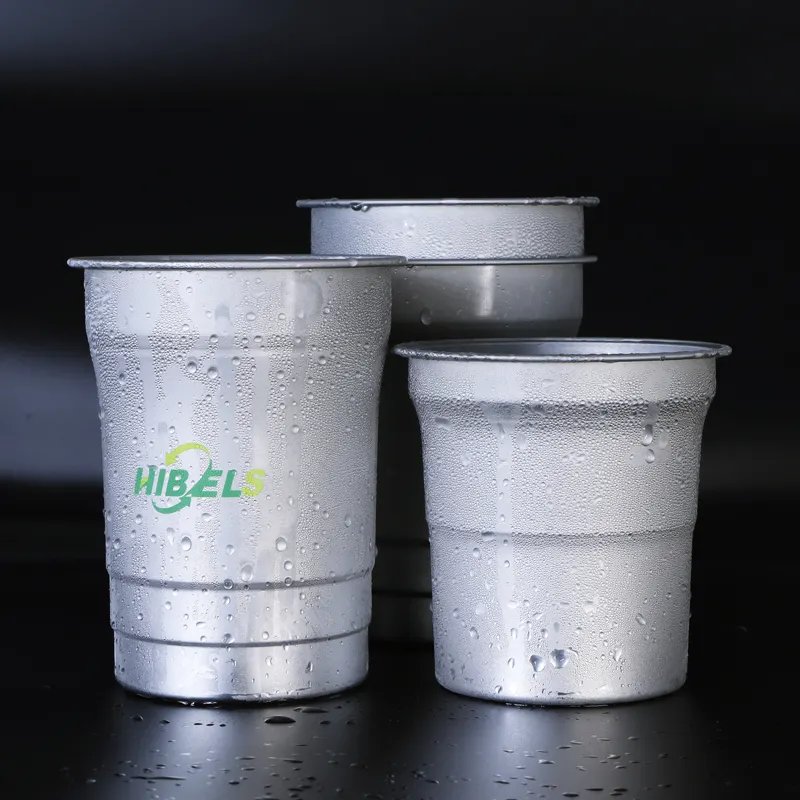 Customized size aluminum mug disposable 270ml 480ml 600ml aluminum tumblers cups for wedding