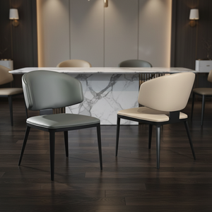 Silla <span class=keywords><strong>de</strong></span> Comedor Moderna <span class=keywords><strong>de</strong></span> Cuero Blanco, Diseño Ecológico, Patas <span class=keywords><strong>de</strong></span> Metal, para Hogar, Hotel, Restaurante, Villa, Oficina, <span class=keywords><strong>Bodega</strong></span>, Parque - Product Image 5