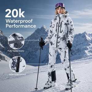 Traje de Esquí Personalizado FLYSKI, Impermeable 20k, Unisex, con Costuras Selladas, Chaqueta y Pantalones de Snowboard con Cremallera - Product Image 1