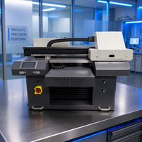 Printer Flatbed DTF Inkjet UV A2 dengan Print Head I3200 Baru untuk Gantungan Kunci, Bola Golf, Casing Ponsel, Lencana, Kaca, dan Pulpen
