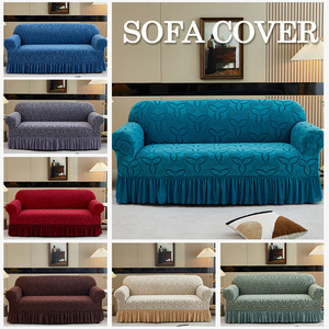 Copridivano Jacquard per Set Divani da <span class=keywords><strong>3</strong></span>, 2 e 1 Posto, Antipolvere in Spandex Poliestere con <span class=keywords><strong>Fodera</strong></span> Elastica per Mobili - Product Image 2