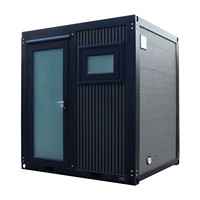 Cabine de toilettes préfabriquée double portable Suihe, structure en acier durable, mousse ignifuge écologique, sanitaires temporaires