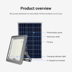 Güneş Enerjili <span class=keywords><strong>LED</strong></span> Projektör Alüminyum IP66 200W-300W 70-140 Işın Açısı LiFePO4 Pil 3000K-6500K Renk Sıcaklığı Spor Koyu Gri - Product Image 3