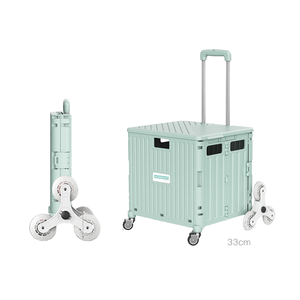 Carrello della Spesa Pieghevole di Alta Qualità 2025 con Coperchio, Trolley a Quattro Ruote OEM in Plastica Resistente - Product Image 1