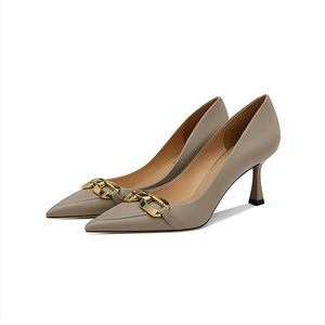 Nouvelles Chaussures Simples à Bout Pointu pour Femme, Collection Printemps-Automne 2023, Talons Hauts Professionnels et Élégants - Product Image 3