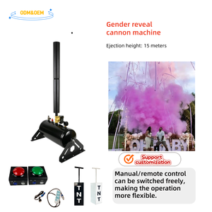<span class=keywords><strong>Canon</strong></span> à confettis et fumée en papier TNT avec bouton-poussoir pour feux d'artifice et révélation du sexe - Product Image 5
