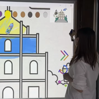 Projection murale interactive pour l'industrie de la peinture au pistolet, formation au graffiti numérique, système de projection murale visuelle interactive