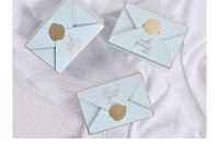 Boîte à dragées carrée écologique en gros avec finition UV gaufrée pour mariage, douche nuptiale, fiançailles, emballage cadeau