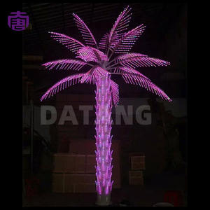 Luz LED Decorativa de Palmera con Ramas Radiantes para Decoración Comercial de Calles, Plazas, Resorts y Festivales en Venta - Product Image 3