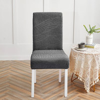 Housses de Chaise Jacquard à Feuilles pour Salle à Manger, Luxueuses et Épaisses, Housse de Coussin Élastique Anti-Salissure pour Décoration Intérieure