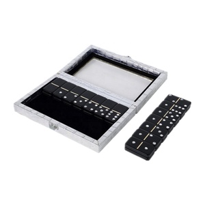 Caja de Almacenamiento Plegable para Juego de Dominó, de Madera y Cuero PU, Hecha a Mano, Resistente, para Interiores, de Lujo, al por Mayor - Product Image 3